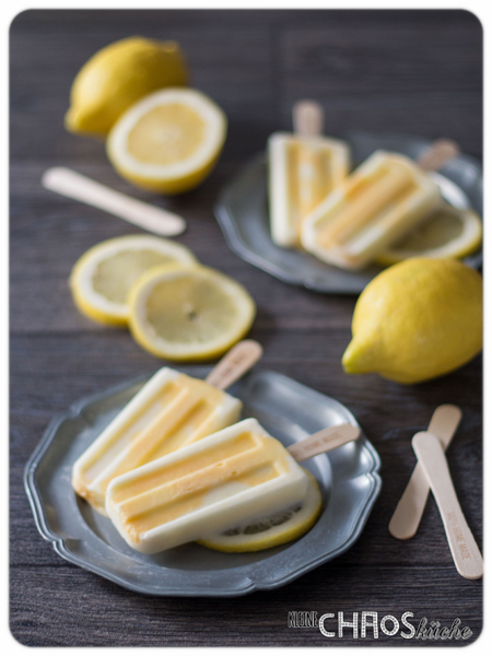 Limoncello Lemon Curd Eis am Stiel Popsicles Lemoncurd