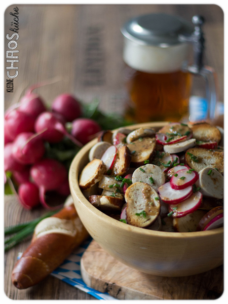 Weißwurst Brezen Salat